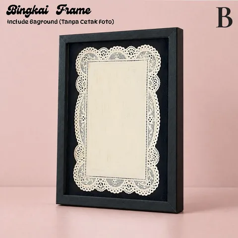 Bingkaimu Baground + Frame Pajangan & Kado Kenangan Baground Vintage Lace Romantic