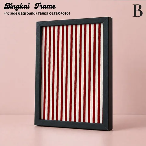 Bingkaimu Baground + Frame Pajangan Dinding & Kado Kenangan Baground Frame Stripe Classic
